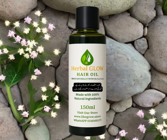 Herbal Glow Hair Oil – Nourishing Elixir for Long, Strong & Lustrous Hair