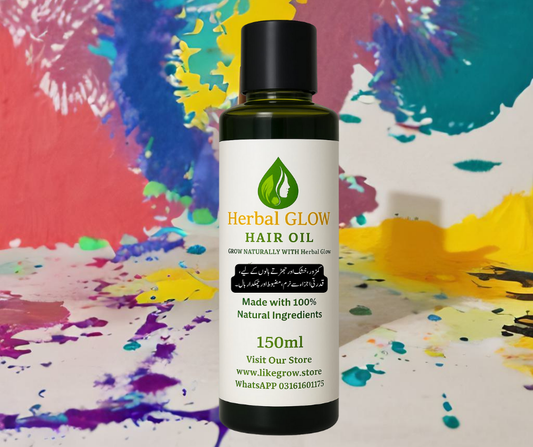 Herbal Glow Hair Oil – Nourishing Elixir for Long, Strong & Lustrous Hair