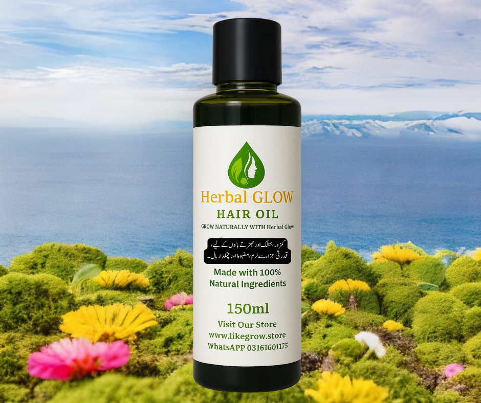 Herbal Glow Hair Oil – Nourishing Elixir for Long, Strong & Lustrous Hair