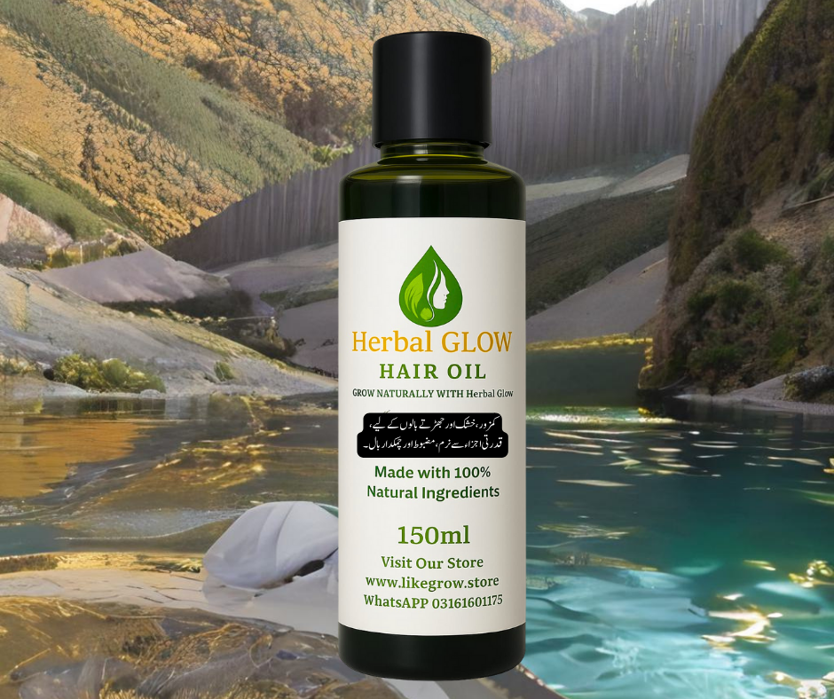 Herbal Glow Hair Oil – Nourishing Elixir for Long, Strong & Lustrous Hair