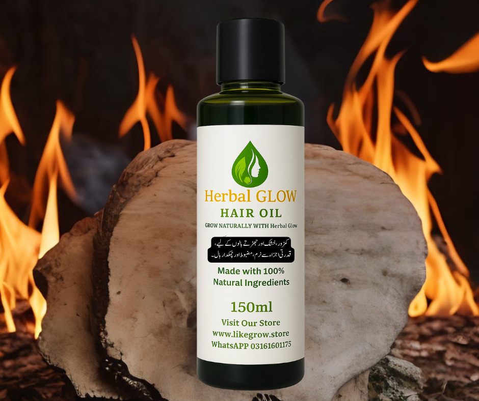 Herbal Glow Hair Oil – Nourishing Elixir for Long, Strong & Lustrous Hair