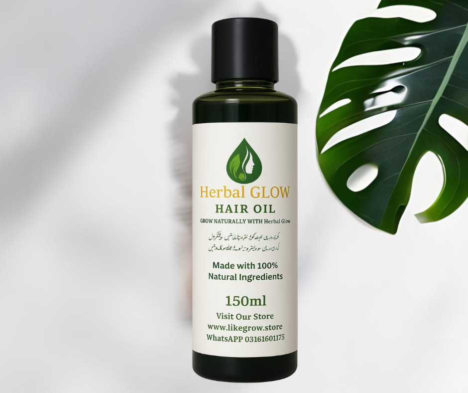 Herbal Glow Hair Oil – Nourishing Elixir for Long, Strong & Lustrous Hair